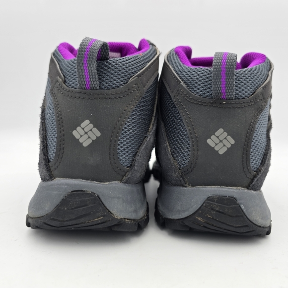 Columbia Crestwood Mid Waterproof Hiking Shoes, Graphite, Bright Plum, Women's 6 - Picture 8 of 16